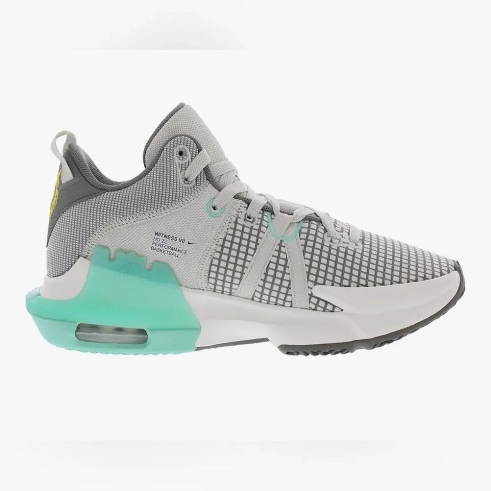 Nike LeBron Witness 7 Low Flat Pewter Mint DM1123-006 Sneakers Men 11.5 High Top